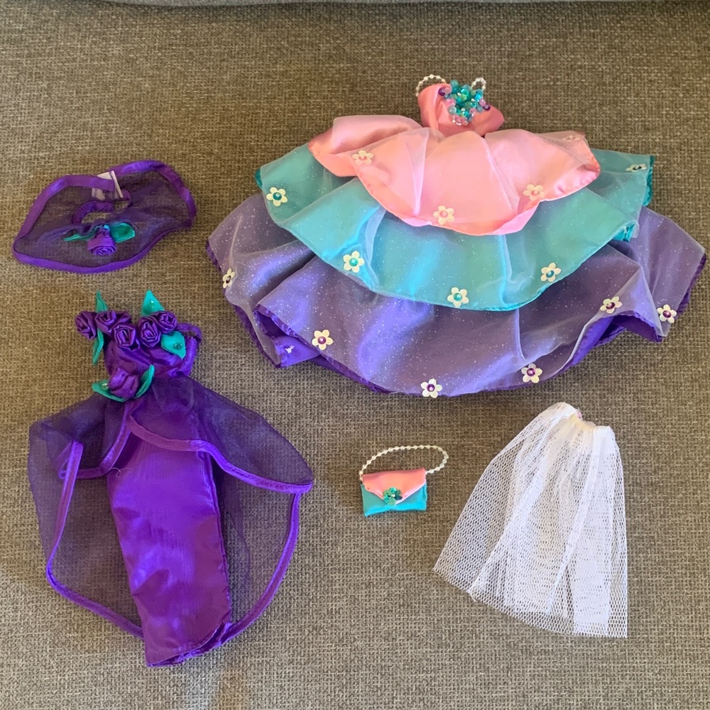 Barbie Doll Sized Clothing Dresses with Accessories